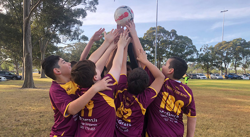 Students playing sport at Christ the King Catholic Primary School North Rocks