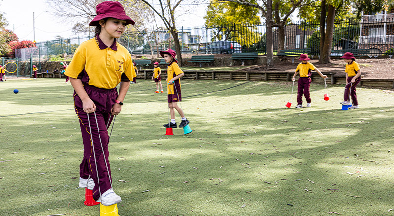 student outside at Christ the King Catholic Primary School North Rocks