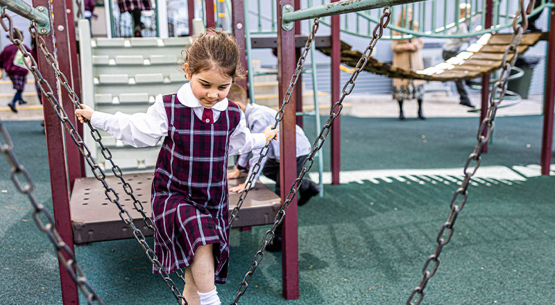 Student on playground at Christ the King Catholic Primary School North Rocks