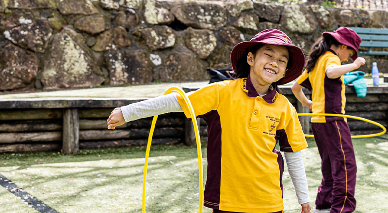 Smiling student at Christ the King Catholic Primary School North Rocks