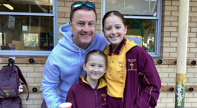 Father and daughters of Christ the King Catholic Primary School North Rocks