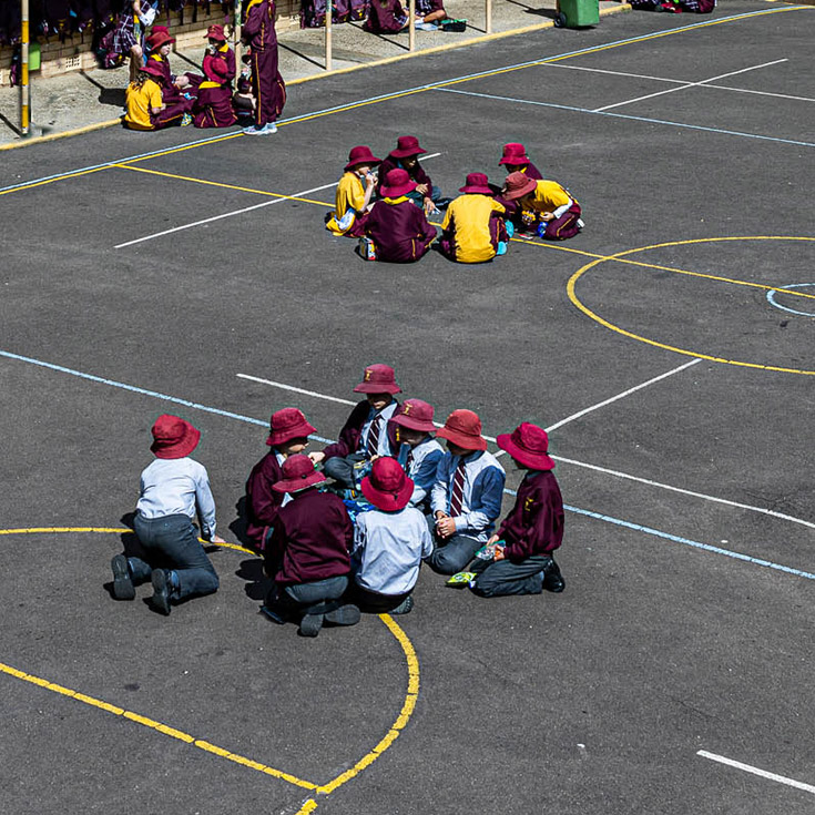 Students on playground at Christ the King Catholic Primary School North Rocks