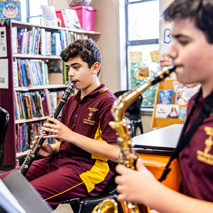 students playing instruments at Christ the King Catholic Primary School North Rocks